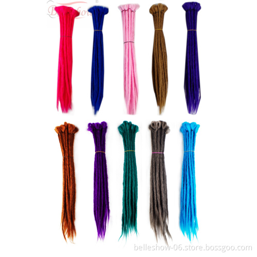 Hot sell wholesale 6inch -8inch  soft dreadlock braids hair exrensions  synthetic crochet dreadlocks